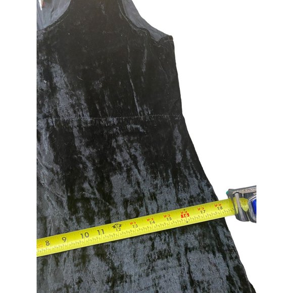 Studio Wear VTG Womens Dress Medium Black Velvet Sleeveless A-Line Cocktail Holi - Picture 7 of 10